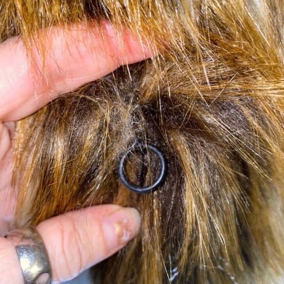 Donna Slayers Fabulous Furs Red Fox Faux Fur Shawl Collar Coat Large - Picture 9 of 13